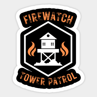 Fire Watch Tower Patrol at the Mountain Sticker